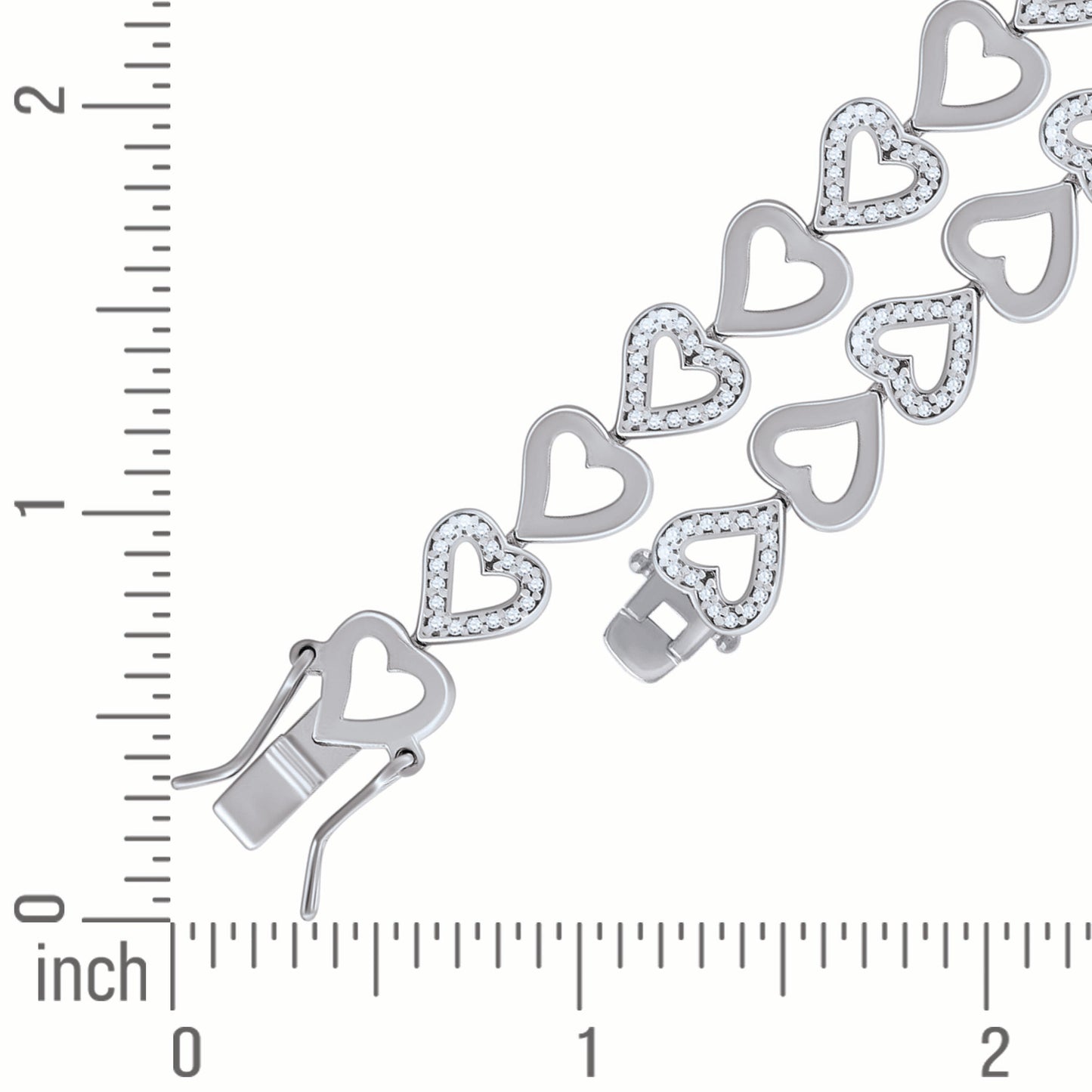 925 Sterling Silver Cz Bracelet 7.50"