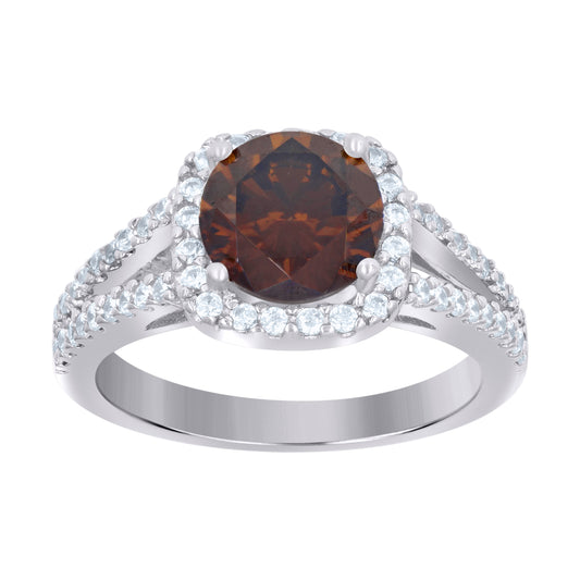 925 Sterling Silver Cz Ring Sz6