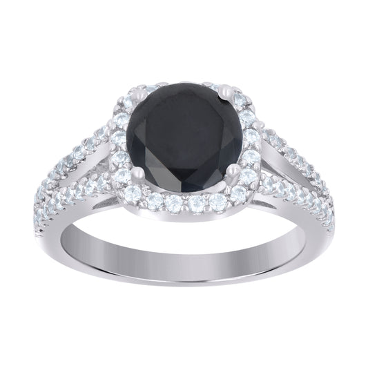 925 Sterling Silver Cz Ring Sz6