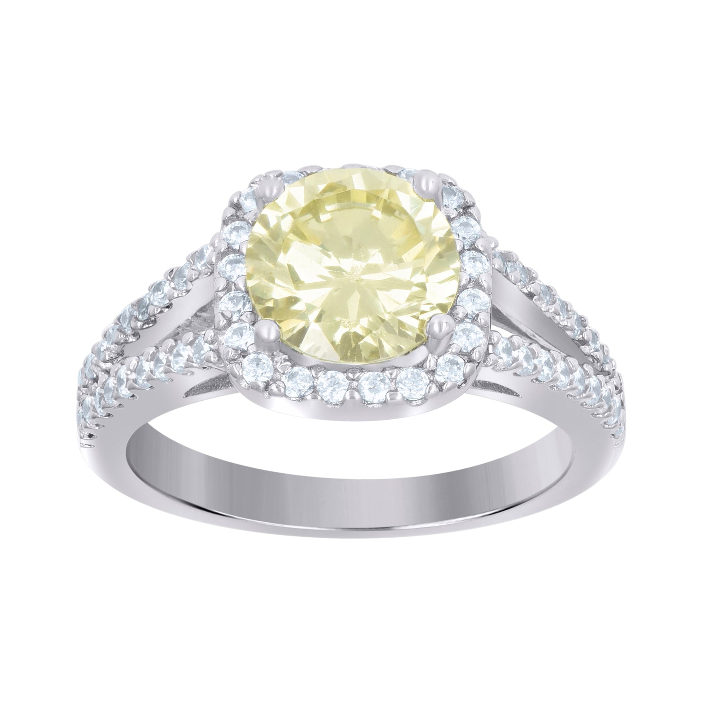 925 Sterling Silver Cz Ring Sz6