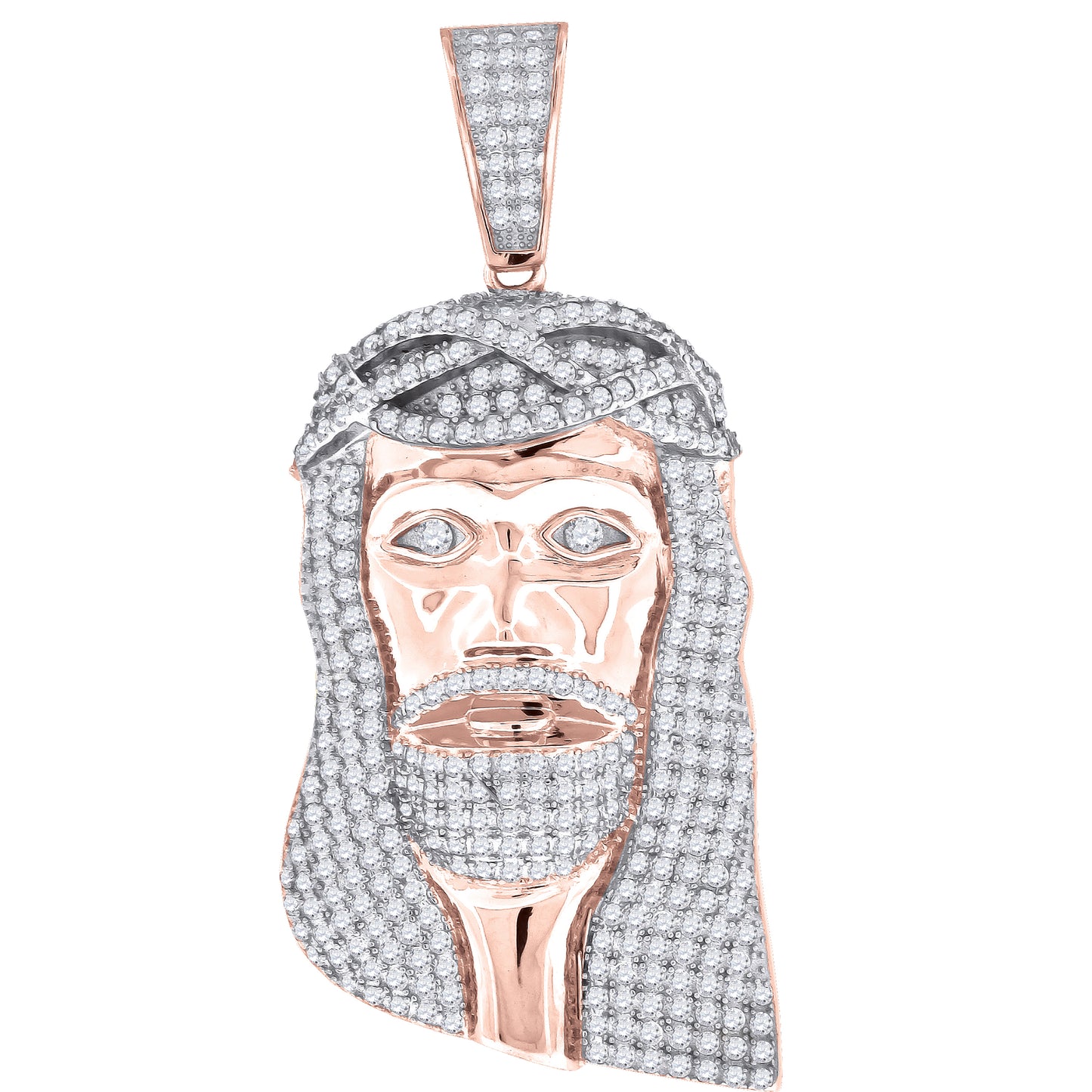 925-Jesus Face-Pendant Rose