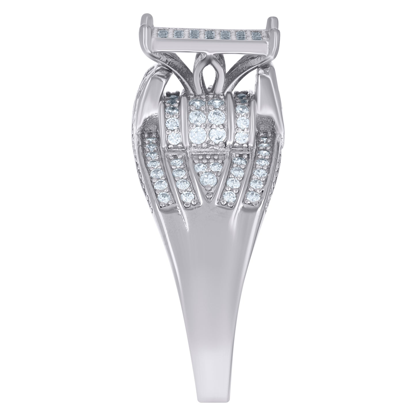 925 Sterling Silver Cz Ring S6