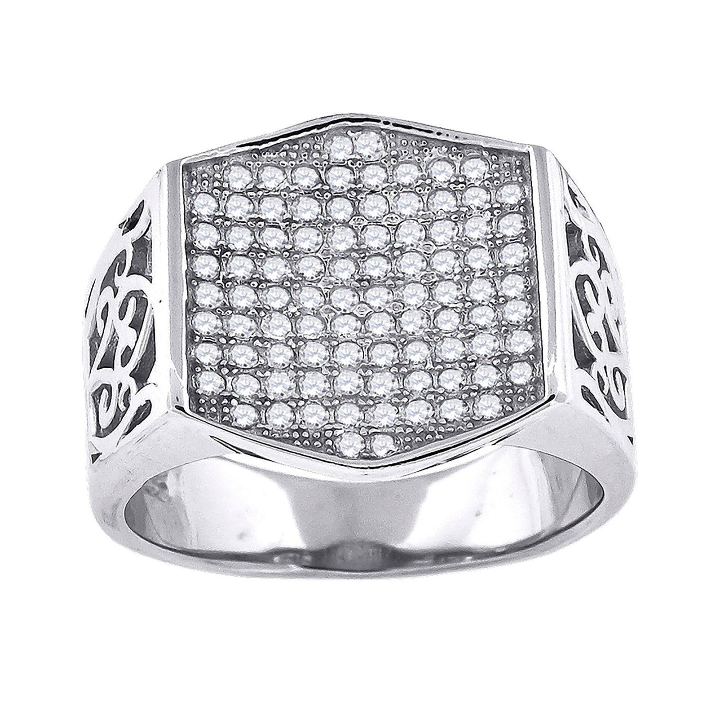 925 Sterling Silver Cz Ring S9