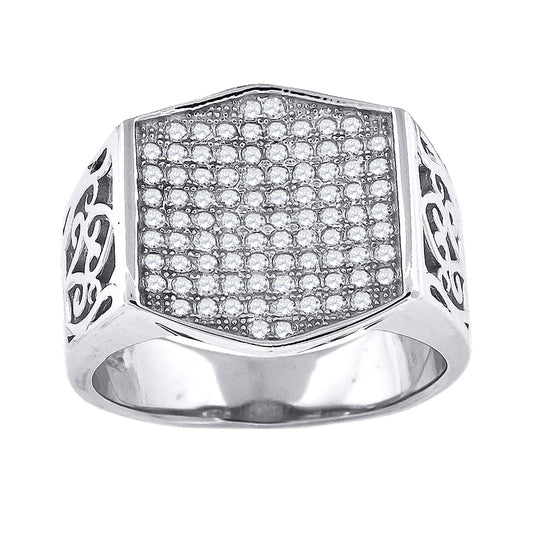 925 Sterling Silver Cz Ring S9