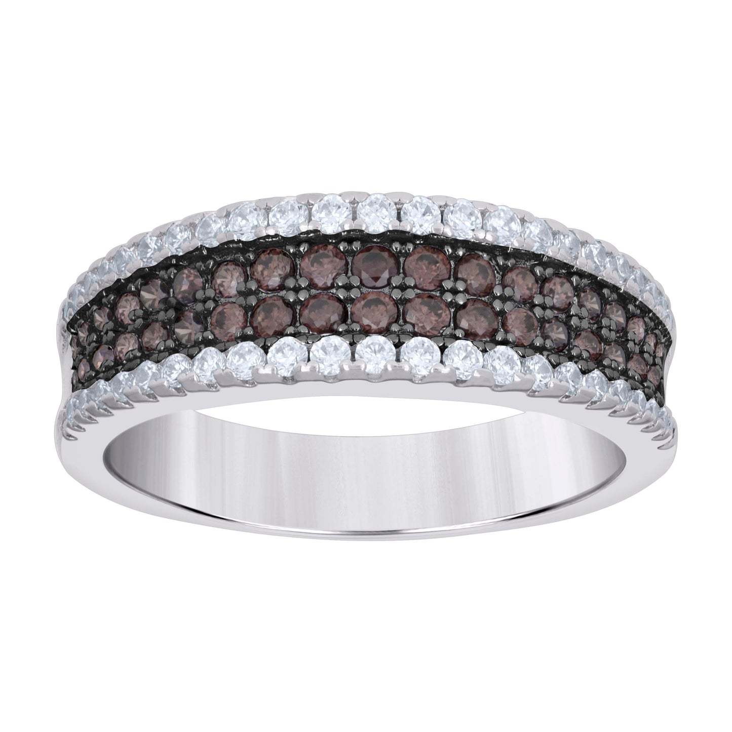 925 Sterling Silver Cz Ring S7