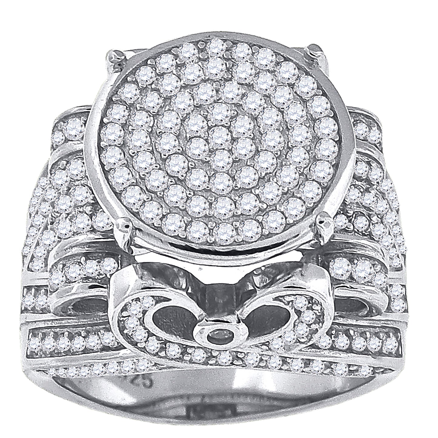 925 Sterling Silver Cz Ring S6