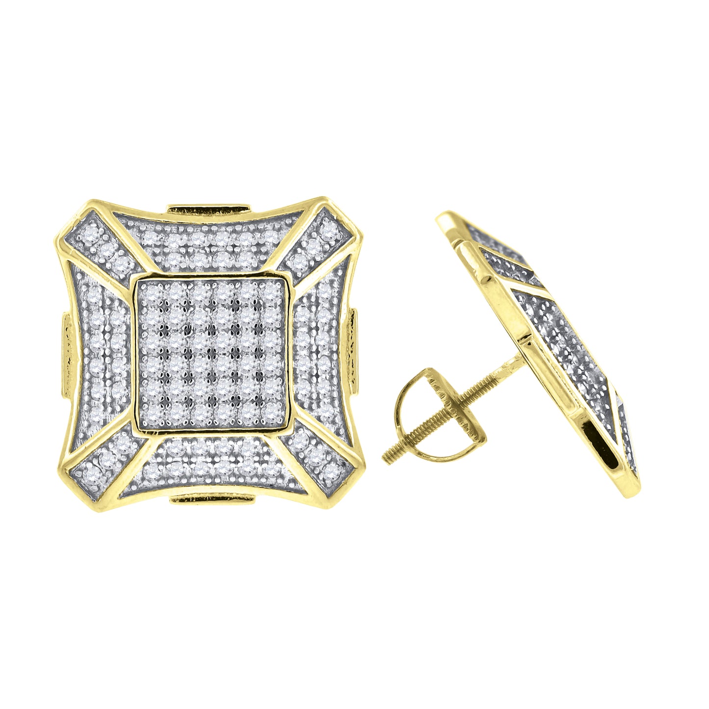 925-Earring Yellow Plating