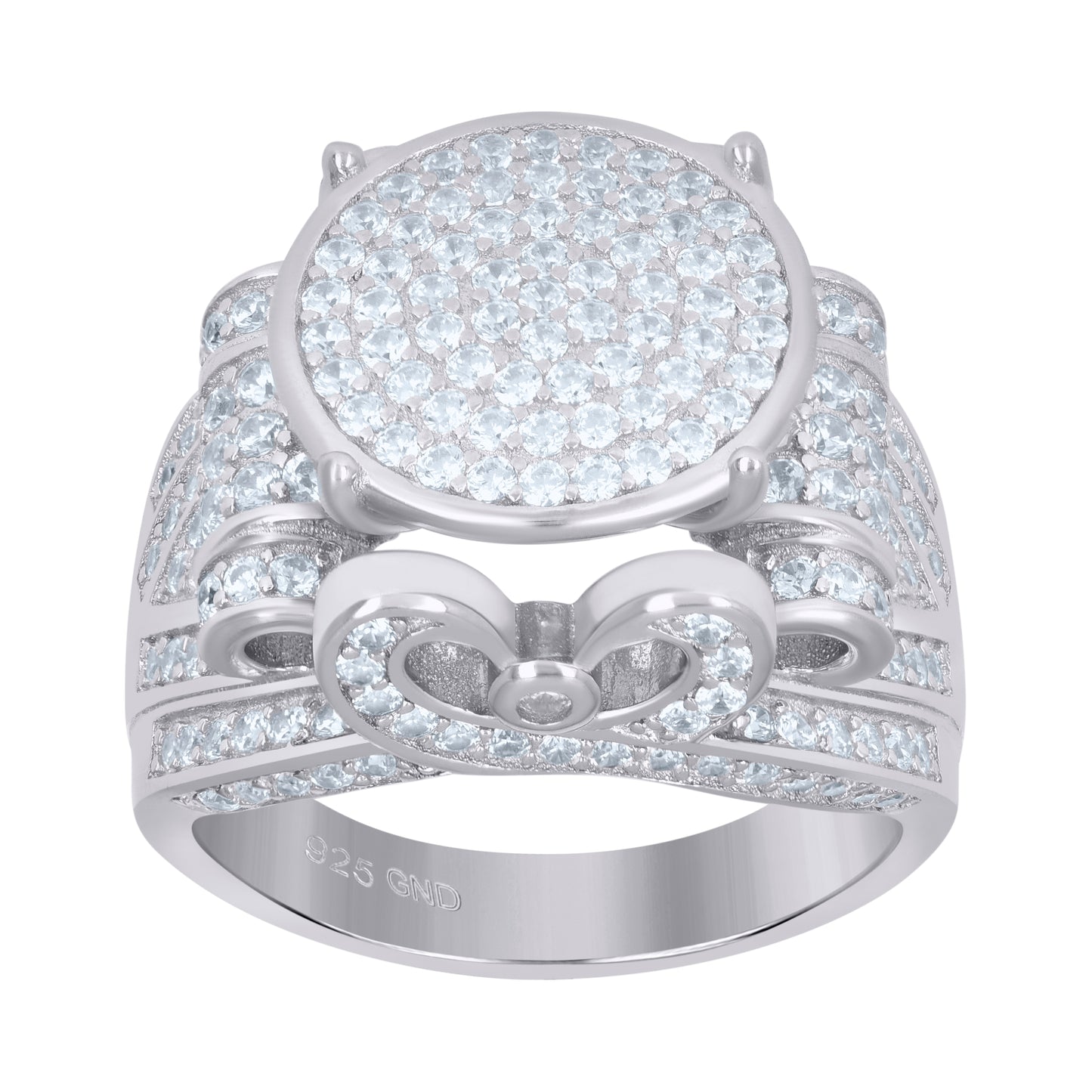 925 Sterling Silver Cz Ring S6