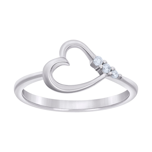 925 Sterling Silver Cz Ring S6