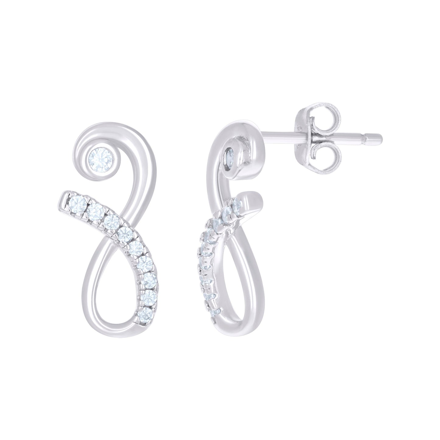 925 Sterling Silver Cz Earrings