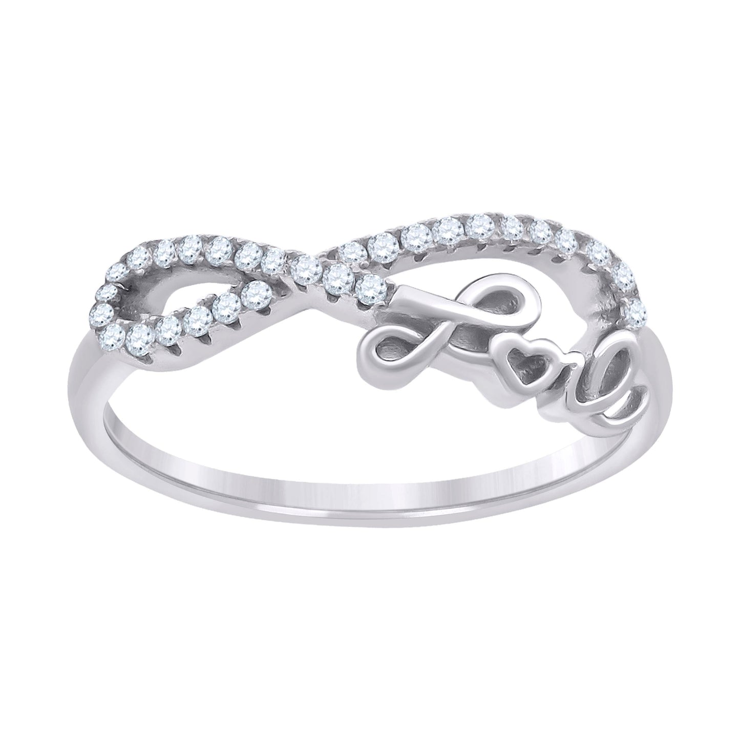 925 Sterling Silver Cz Ring S6