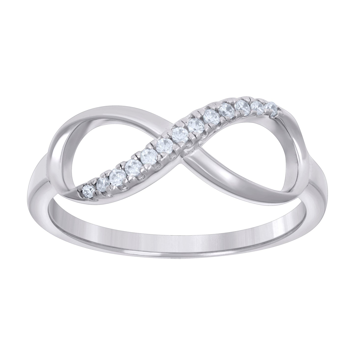 925 Sterling Silver Cz Ring S6