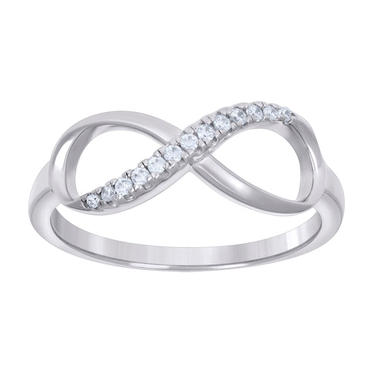 925 Sterling Silver Cz Ring S6