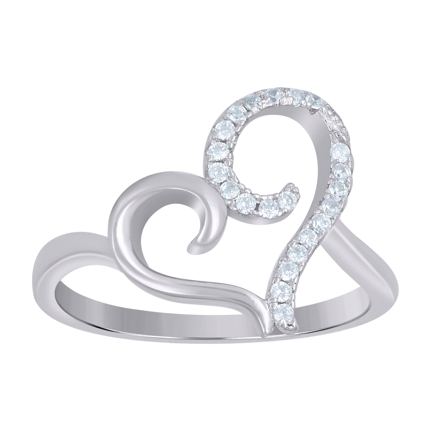 925 Sterling Silver Cz Ring S6