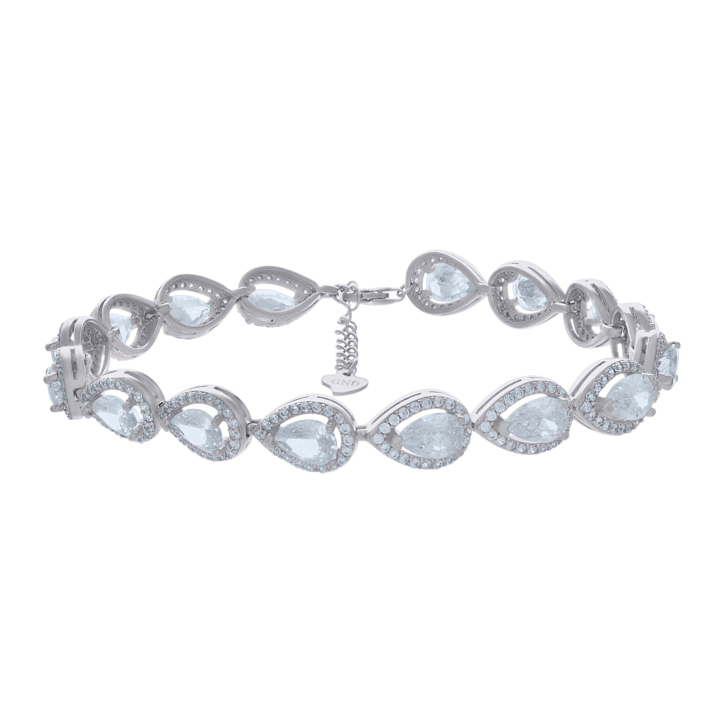925 Sterling Silver Cz Bracelet