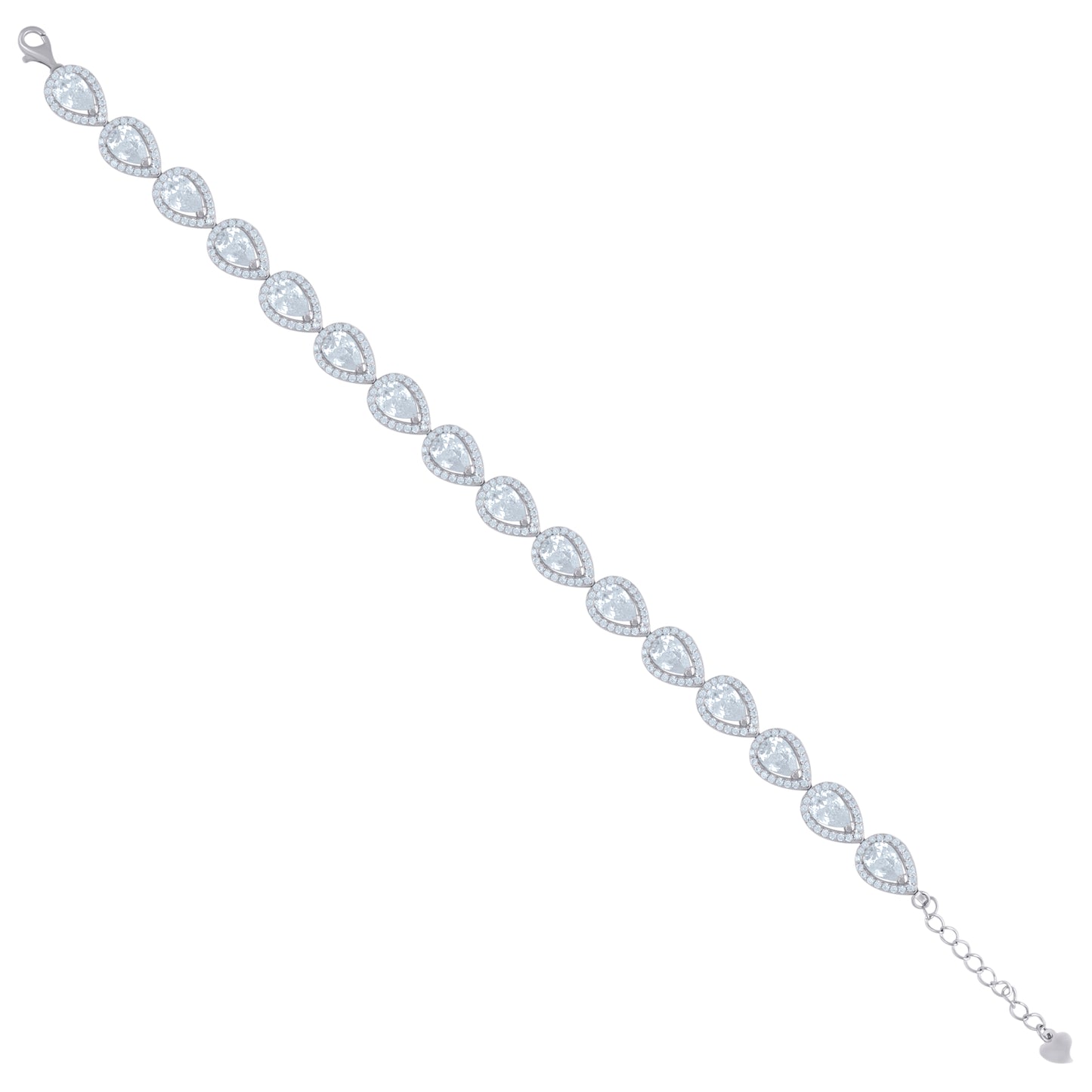 925 Sterling Silver Cz Bracelet