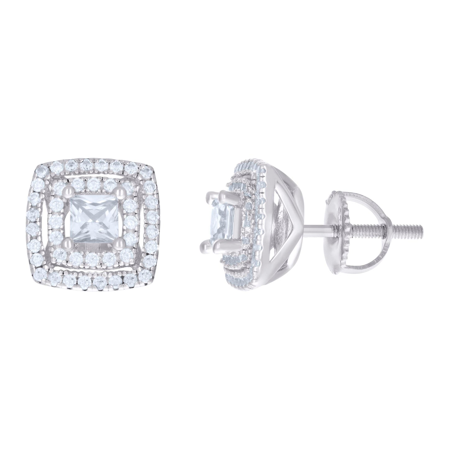 925 Sterling Silver Cz Earring