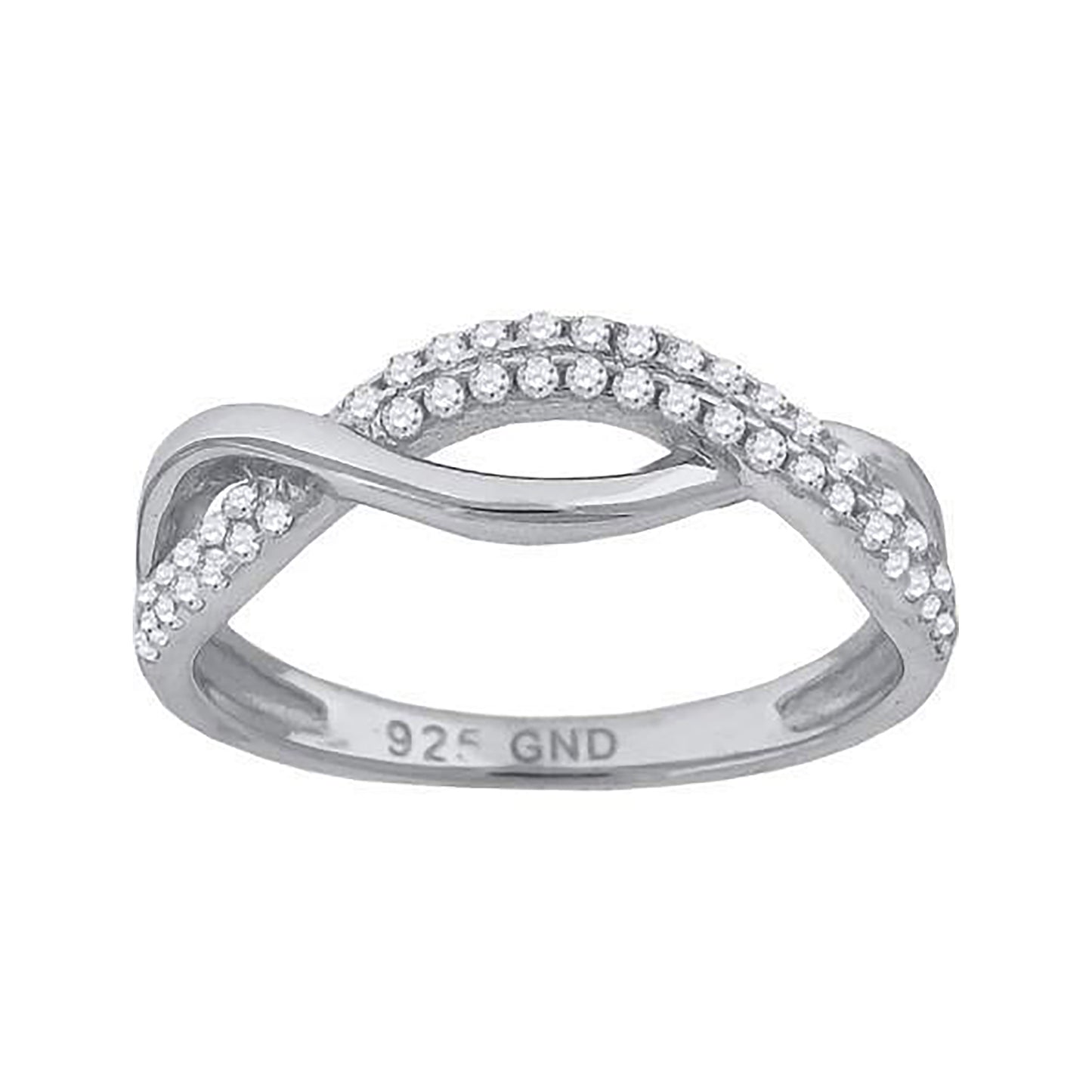 925 Sterling Silver Cz Ring S6