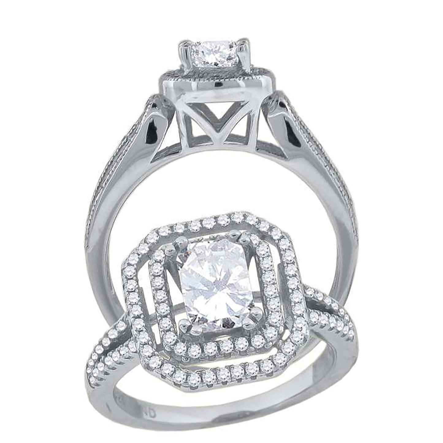 925 Sterling Silver Cz Ring S6