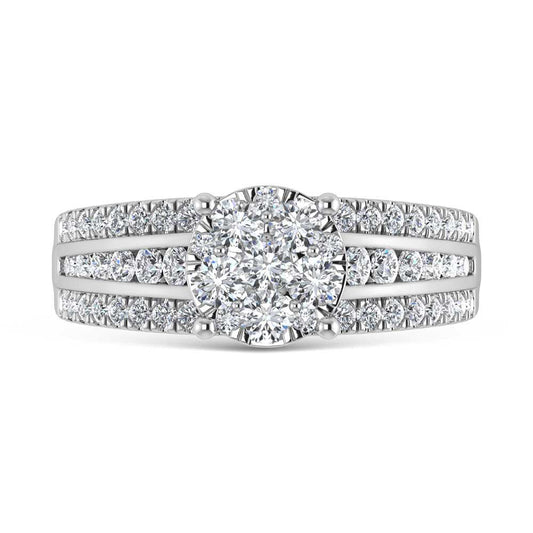 10K White Gold 1 Ct.Tw. Diamond Engagement Ring