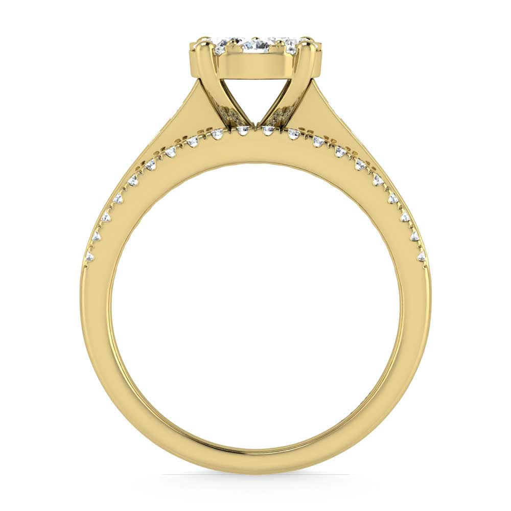 10K Yellow Gold 1 Ct.Tw. Diamond Engagement Ring