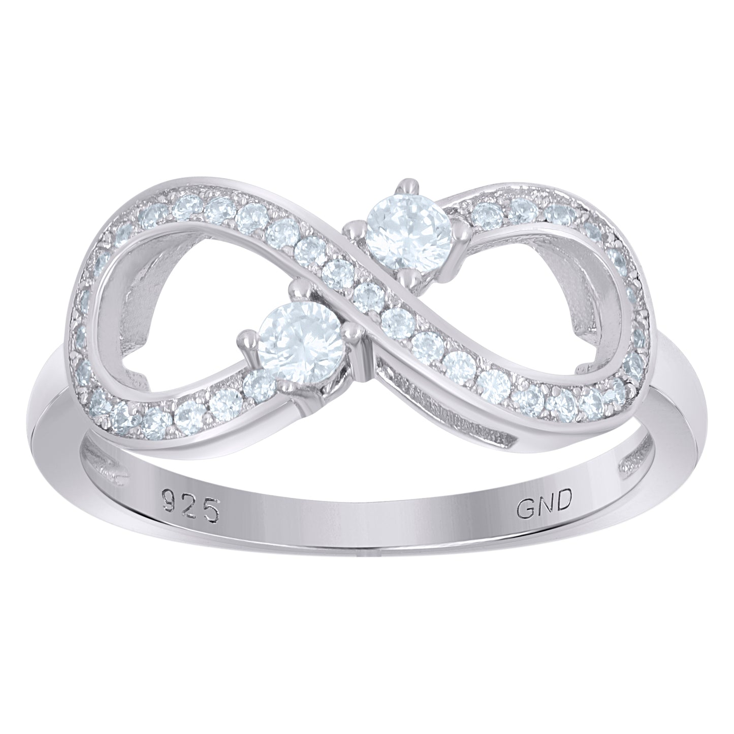 925 Sterling Silver Cz Ring S6