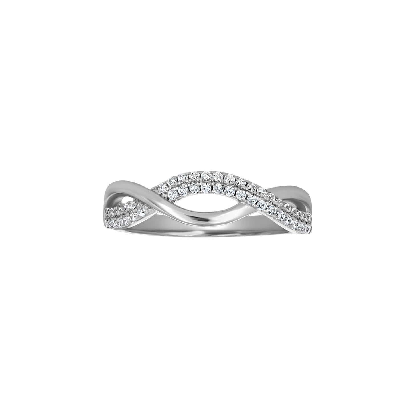 925 Sterling Silver Cz Ring S6