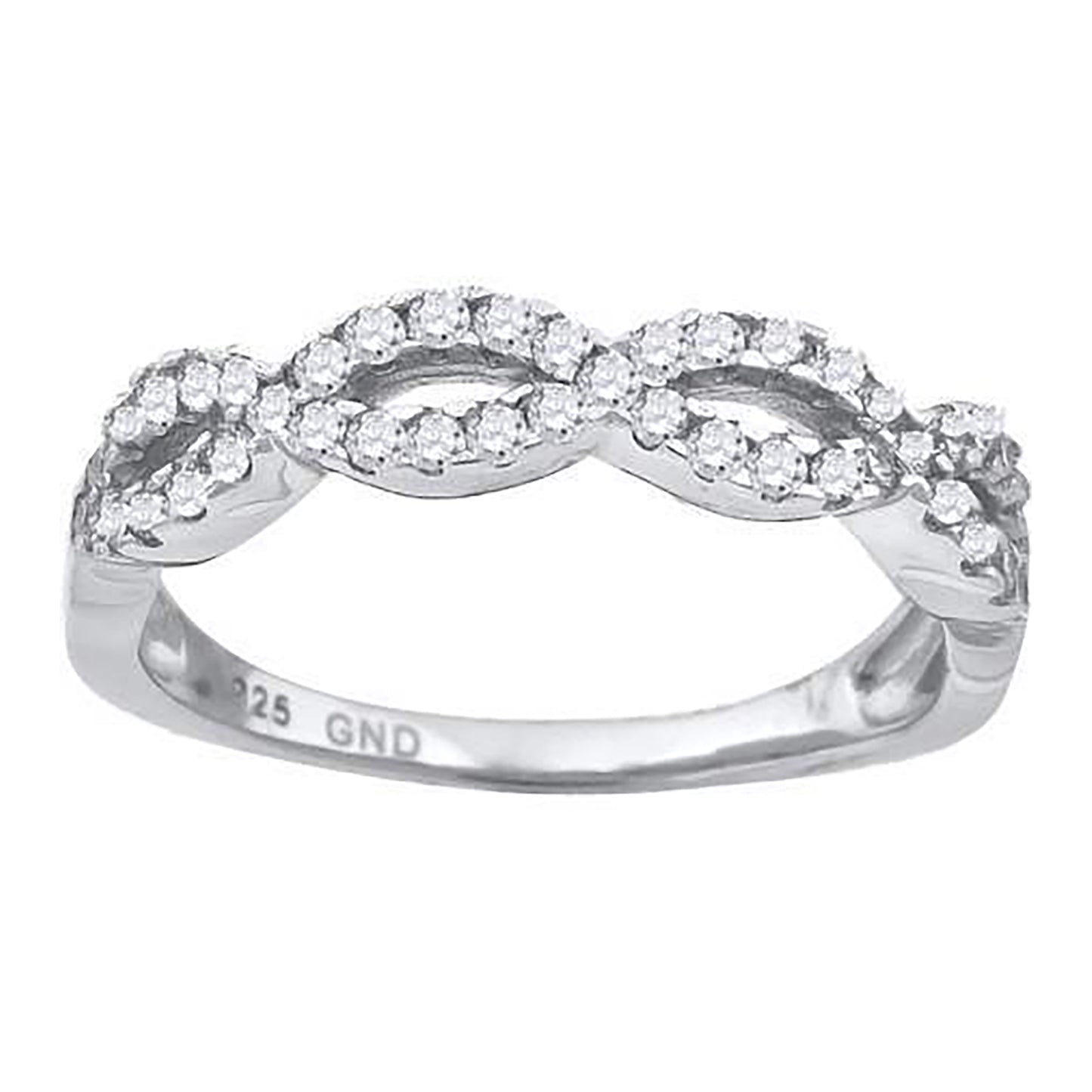 925 Sterling Silver Cz Ring S6
