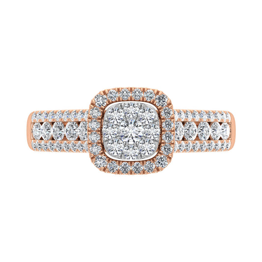 Diamond 7/8 Ct.Tw. Engagement Ring in 14K Rose Gold