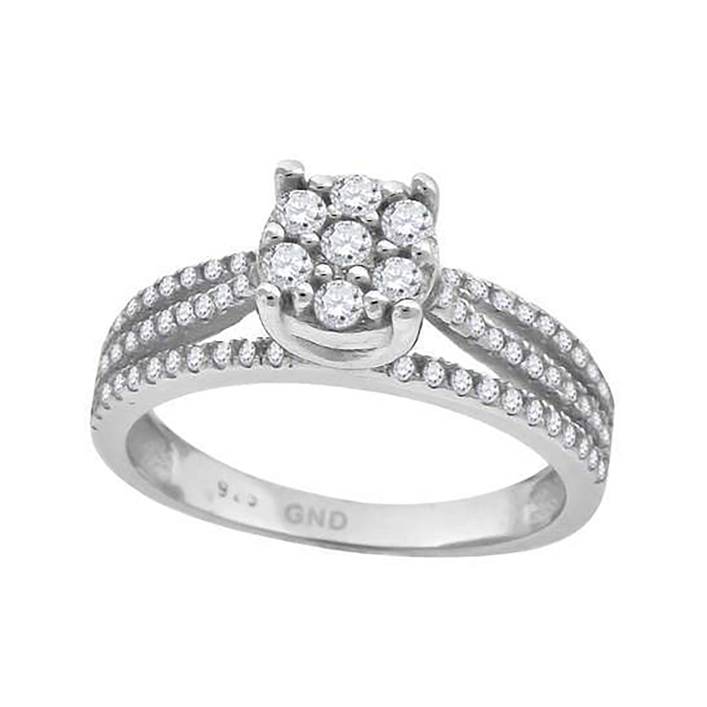 925 Sterling Silver Cz Ring S6