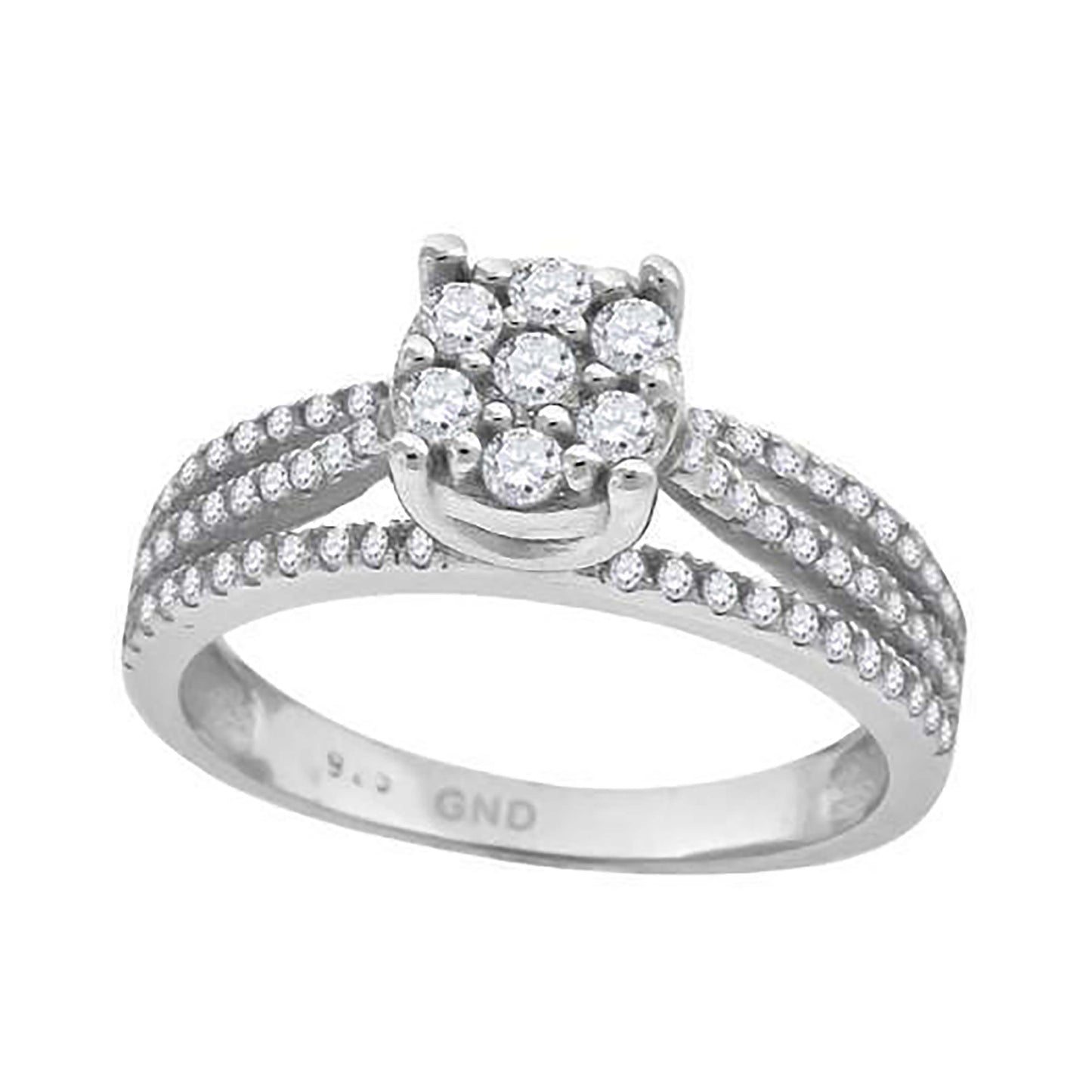 925 Sterling Silver Cz Ring S6