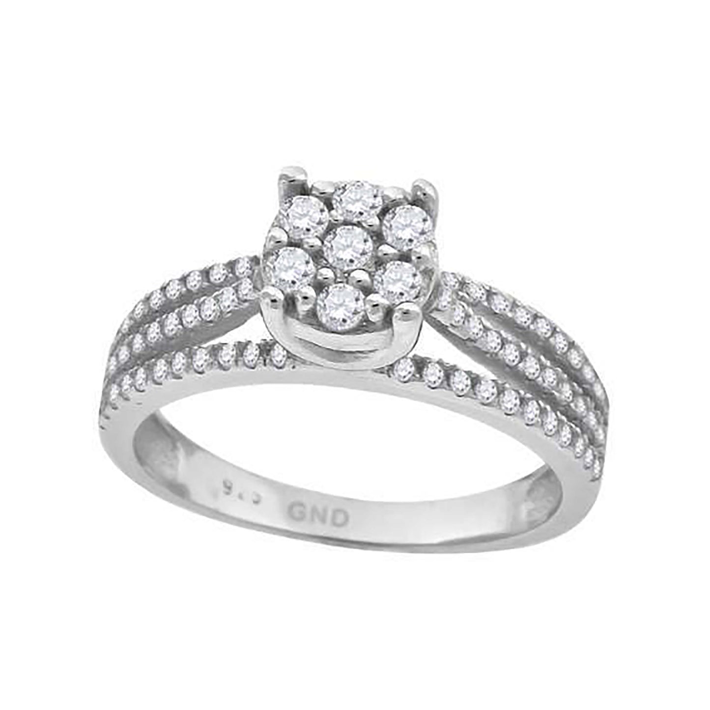 925 Sterling Silver Cz Ring S6