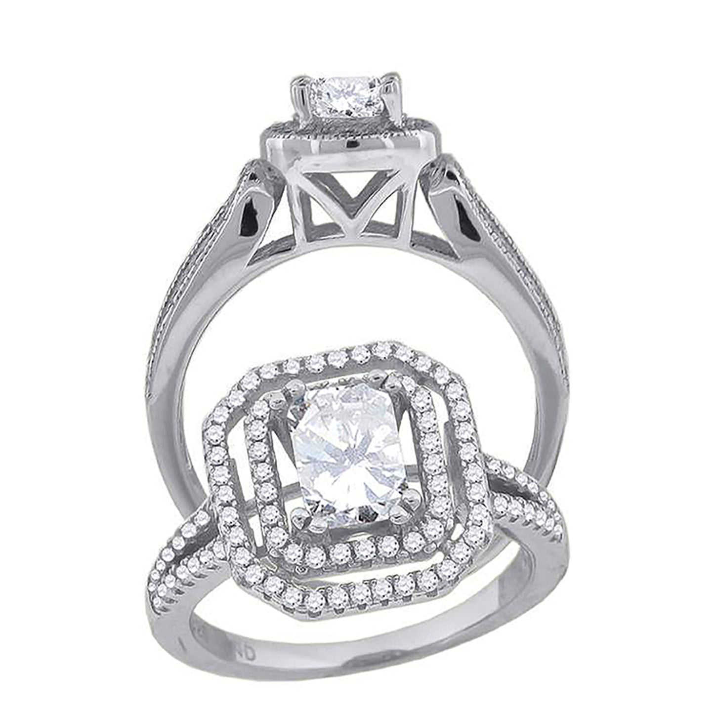 925 Sterling Silver Cz Ring S6