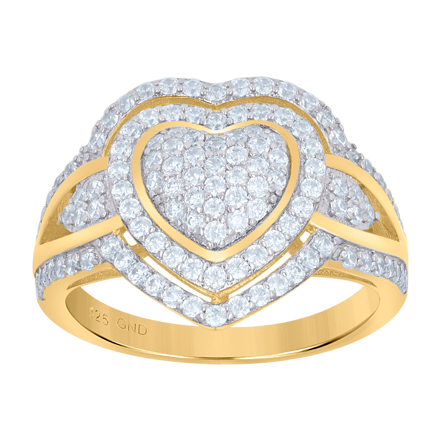 925 Sterling Silver Cz Ring S6