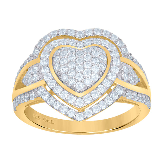 925 Sterling Silver Cz Ring S6