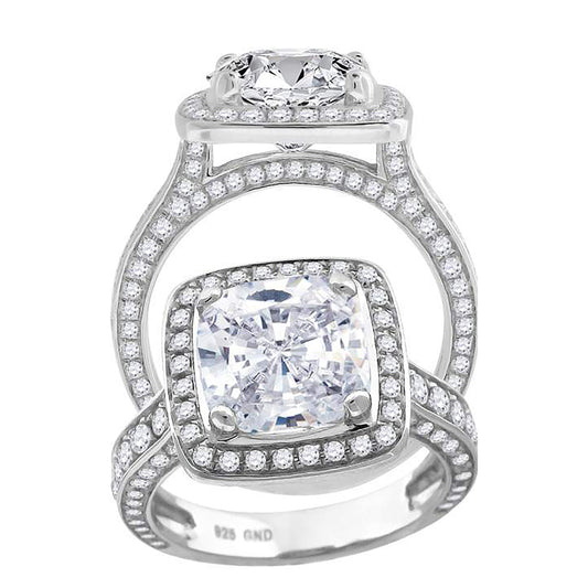 925 Sterling Silver Cz Ring S6