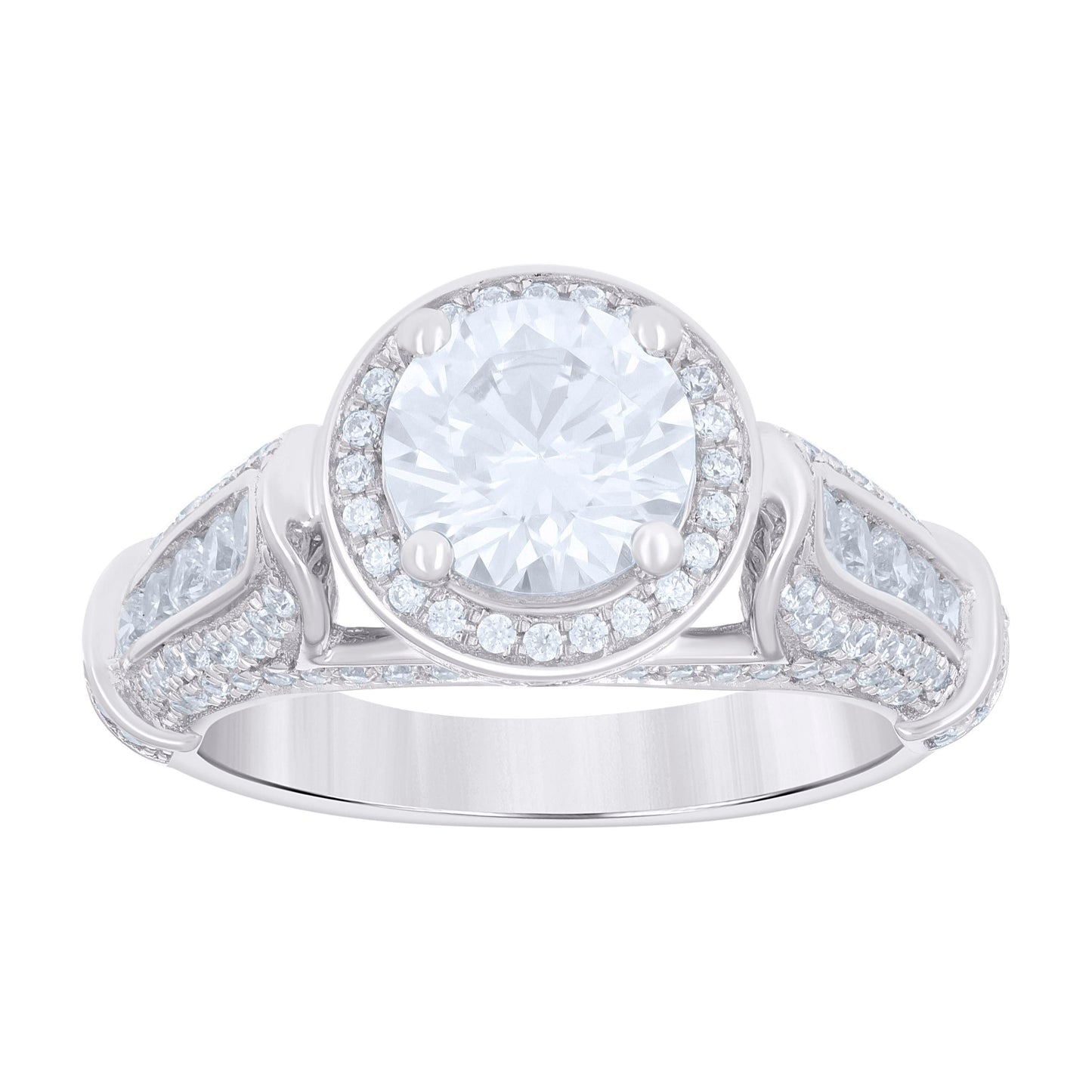 925 Sterling Silver Cz Ring S6