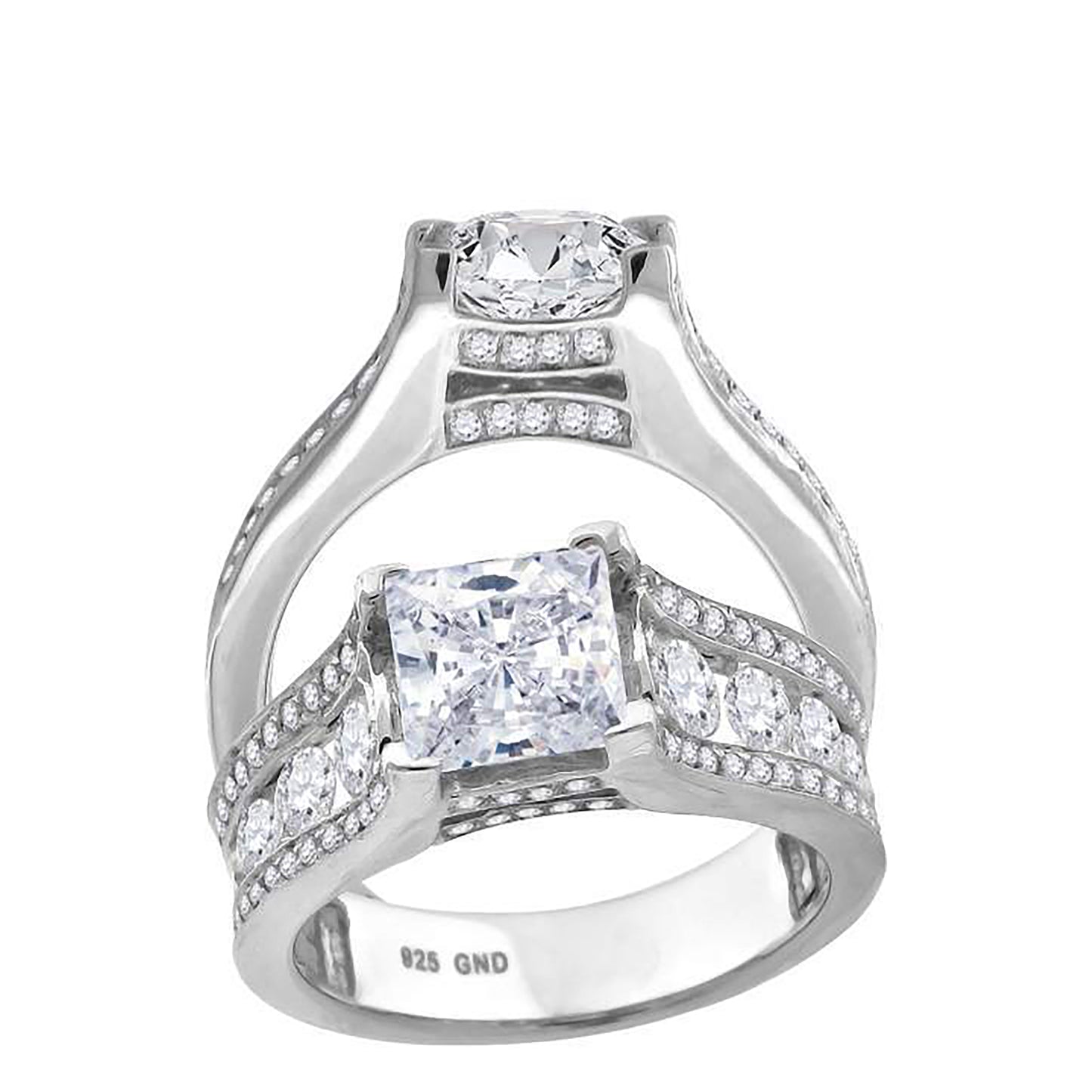 925-Ladies Fancy Cz Rings-Sz6