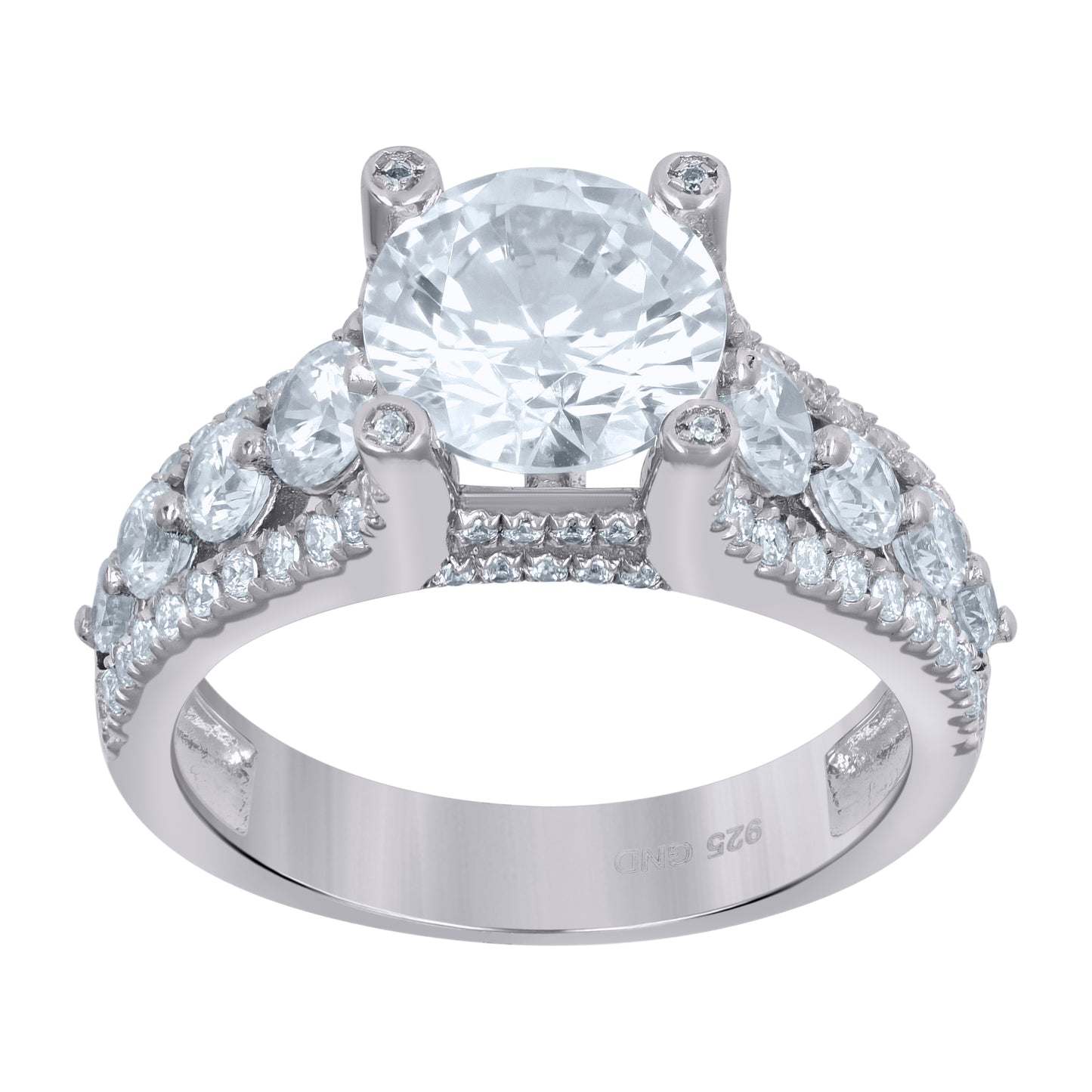 925 Sterling Silver Cz Rings S6