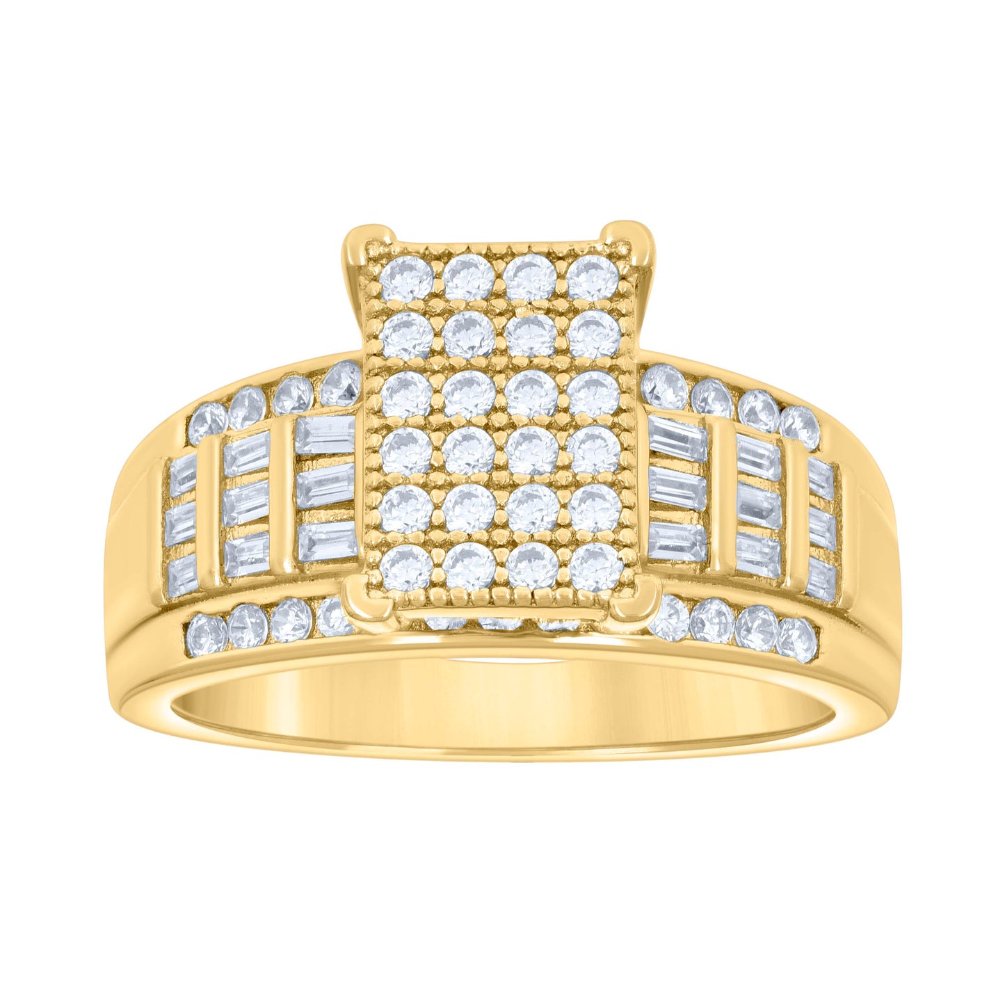 925 Sterling Silver Cinderella Cz Ring S6