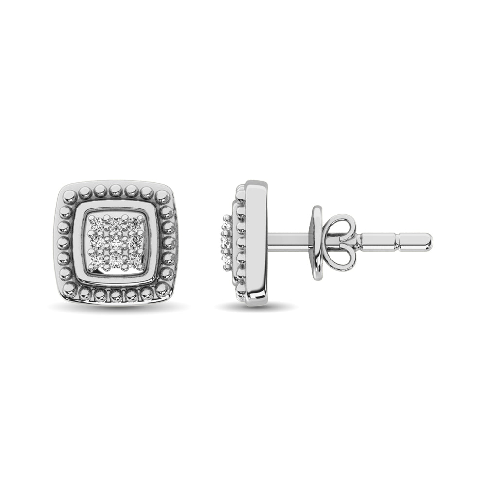 Diamond Fashion Earrings 1/20 Ct.tw Round-cut in Sterling Silver