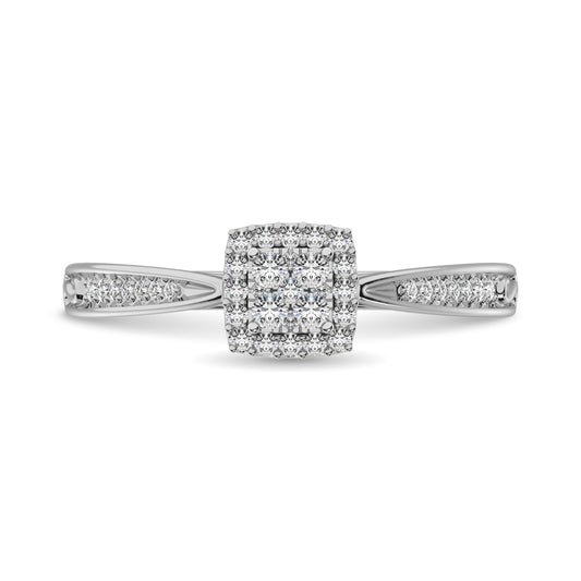 10K White Gold 1/5 Ct.Tw. Diamond Promise Ring