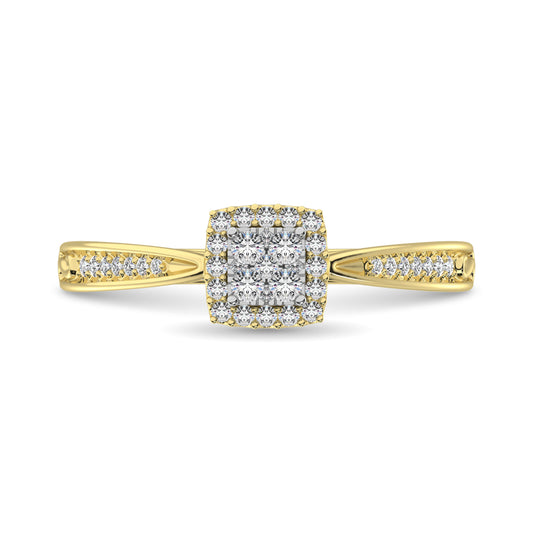 10K Yellow Gold 1/5 Ct.Tw. Diamond Promise Ring