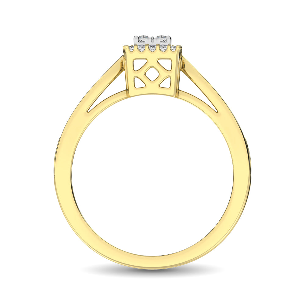10K Yellow Gold 1/5 Ct.Tw. Diamond Promise Ring