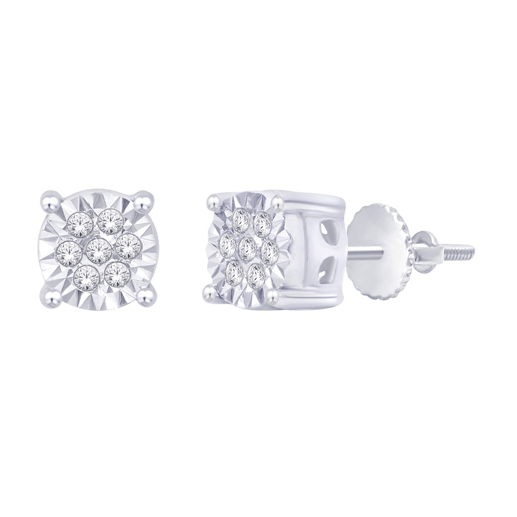 925 SS 0.09-0.10CT D-EARRING RDS FANUK