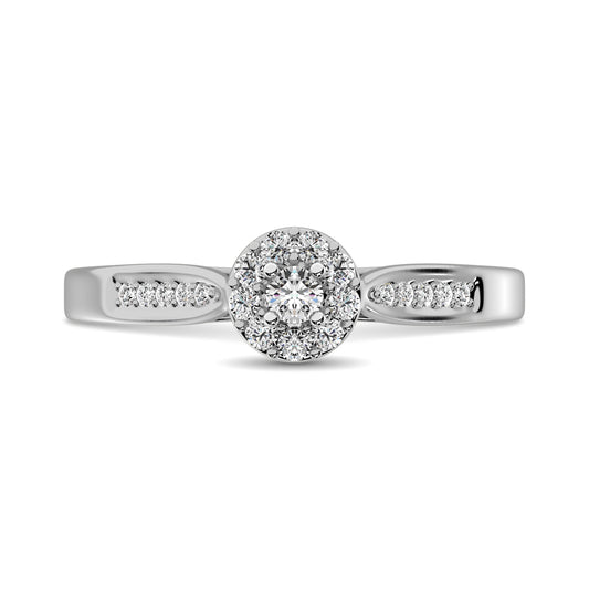 10K White Gold 1/4 Ct.tw Diamond Promise Ring