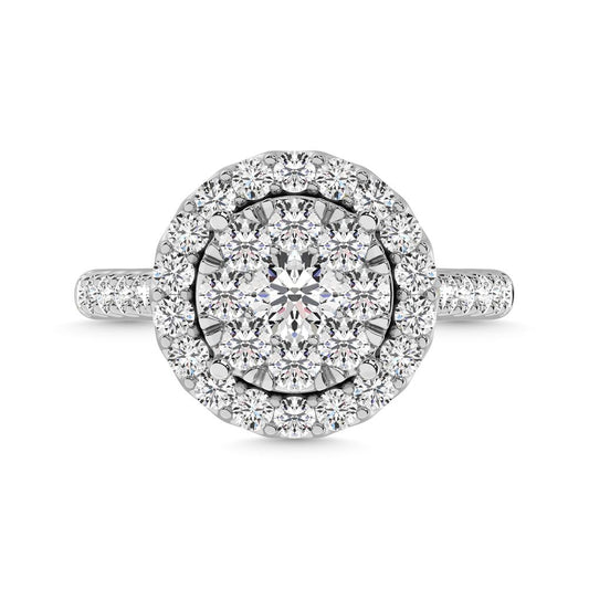 14K White Gold 1 Ct.tw Diamond Fashion Ring