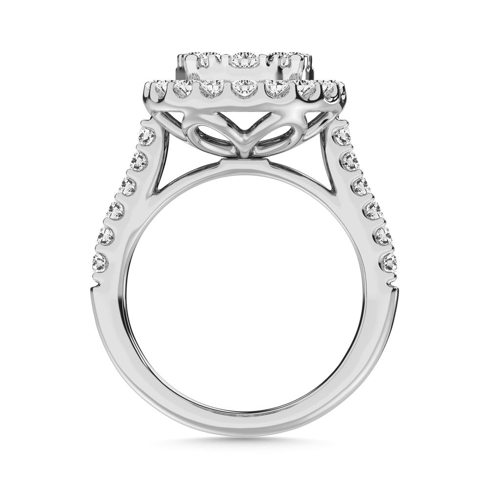 14K White Gold 1 1/2 Ct.tw Diamond Fashion Ring