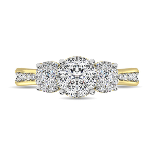Diamond 3/4 Ct.tw Round-cut Engagement Ring in 14K White Gold