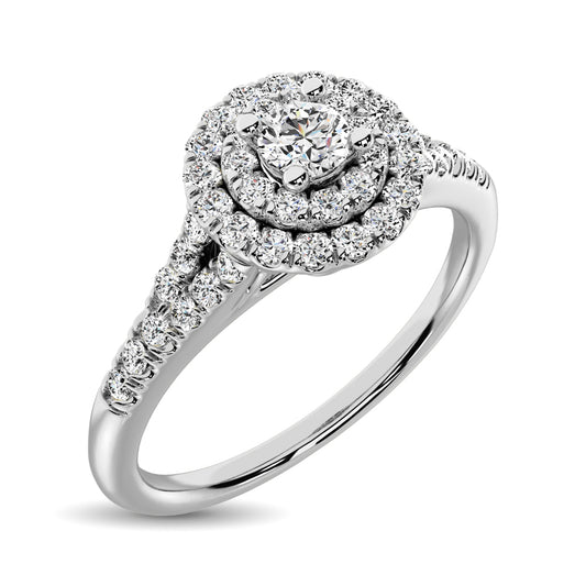 Diamond 1/3 Ct.tw Round-cut Engagement Ring in 10K White Gold